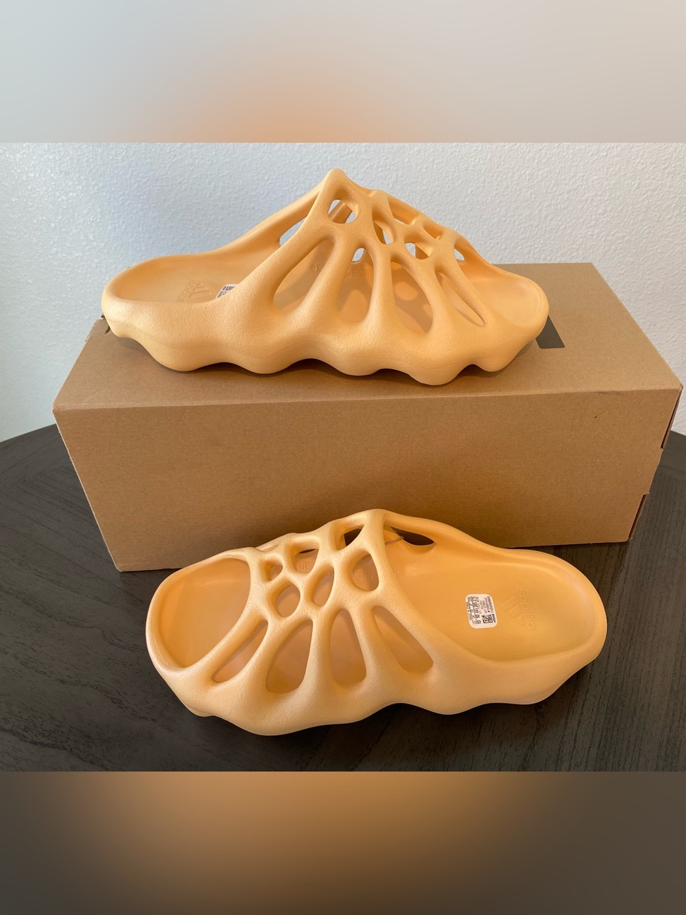 adidas Women's Orange Sculpted Foam Slide Clog